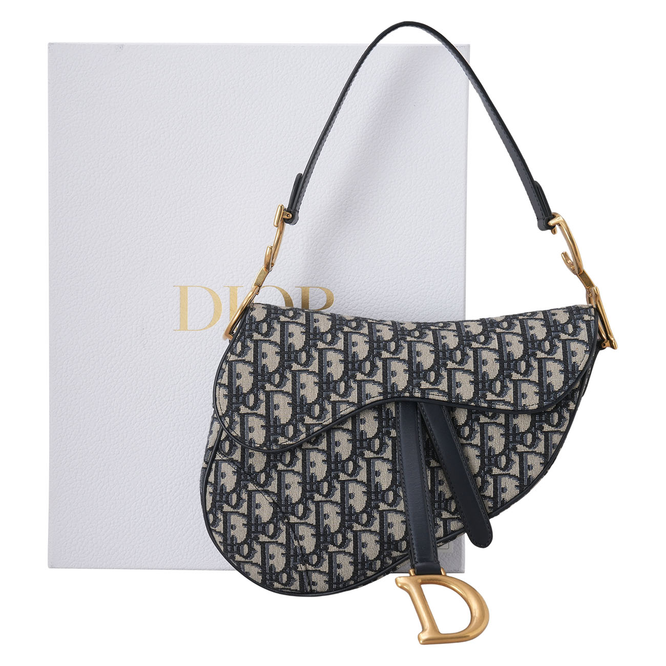 CHRISTIAN DIOR(USED)디올 오블리크 새들백 미듐